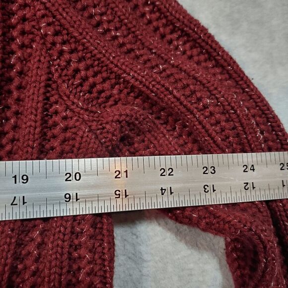 Harley Davidson Sweater Womens Large Red Shawl Collar Asymmetrical Zip Cardigan - Picture 4 of 10